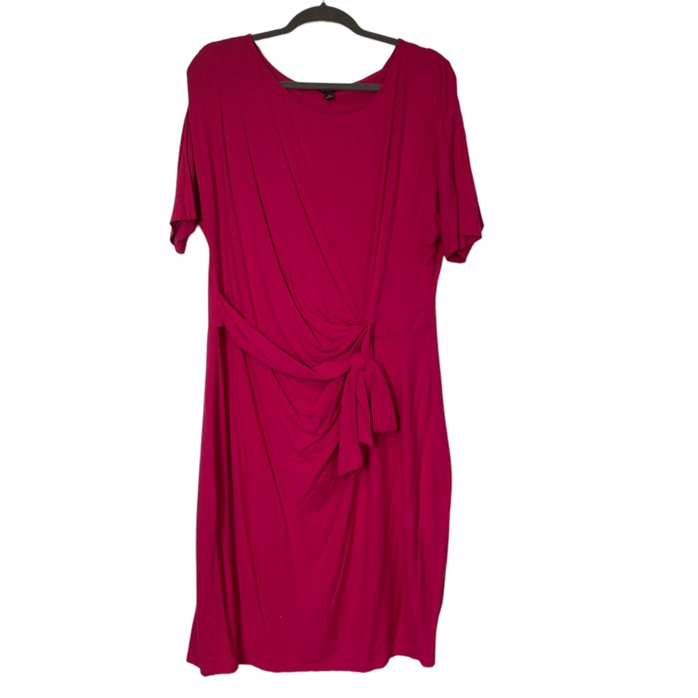Ann Taylor pink faux wrap dress XL